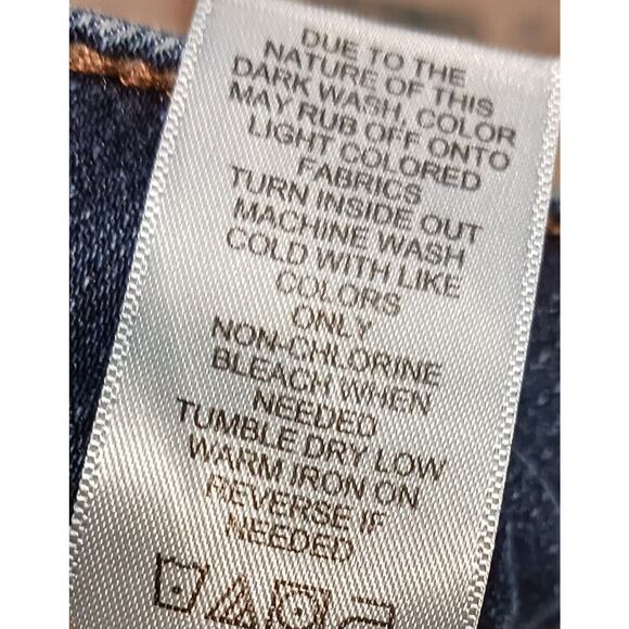 Maurices Mid Rise Straight Stretch Jeans Womens Size 22L Short Blue Meas. 43x32 - Picture 7 of 8